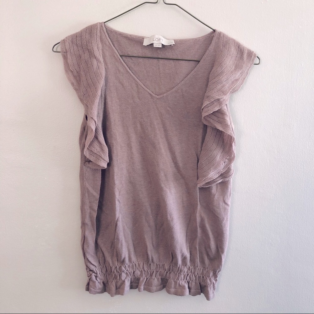 LOFT | Ruffle Sleeve Top